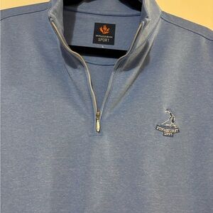 Donald Ross Sport Blue Quarter-Zip Pullover